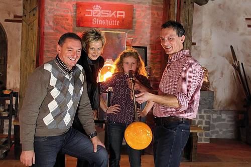 Glasblasen für Besucher 