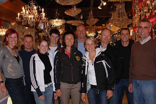 Biathlon-Nationalmannschaft u.a. mit Kati Wilhelm, Juliane Döll, Simone Hauswald, Michael Greis 
