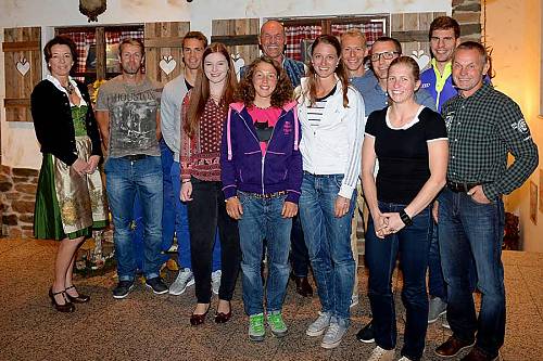 Biathlon-Nationalmannschaft u.a. mit Simon Schempp, Laura Dahlmeier, Vanessa Hinz, Daniel Böhm, Erik Lesser, Franziska Hildebrand, Arnd Peiffer